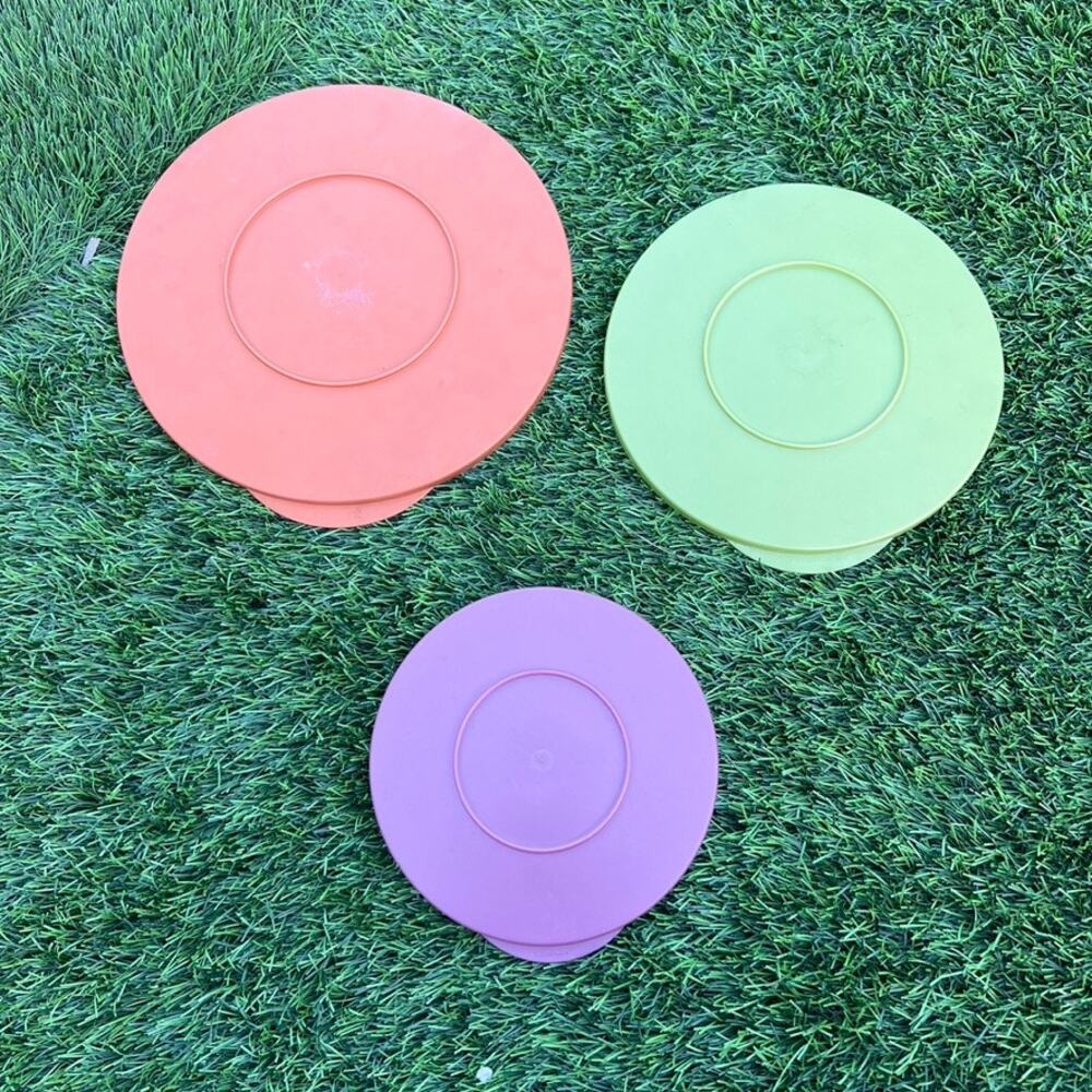Tupperware Round Lids Set of 3 | 3092B-1, 3094B-2, 3096B-5